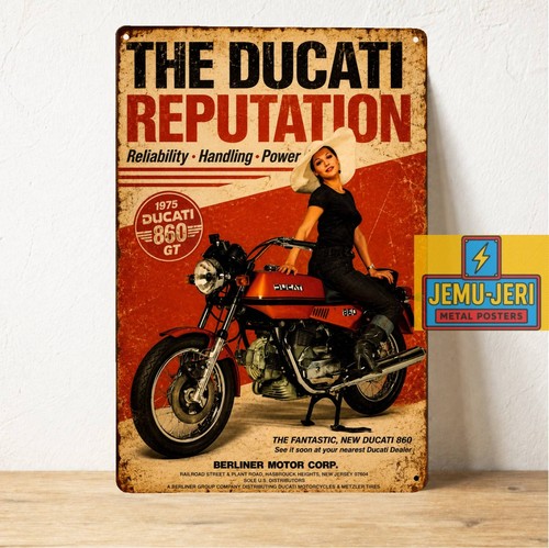 Insegna latta metallo ducati - insegna,