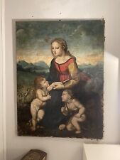 Antico dipinto olio su tela