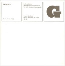 ZIGAINA Giuseppe. Catalogo di mostra Galleria Goethe 1969