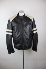 GAS GIUBBINO PELLE GIACCA UOMO Tg 2XL MAN VINTAGE LEATHER JACKET CASUAL CHIODO