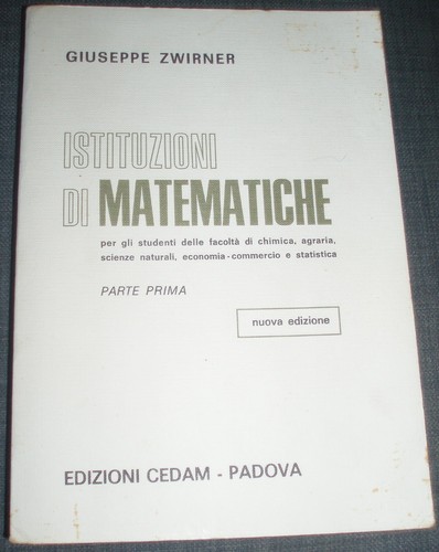 Giuseppe zwirner istituzioni - -,
