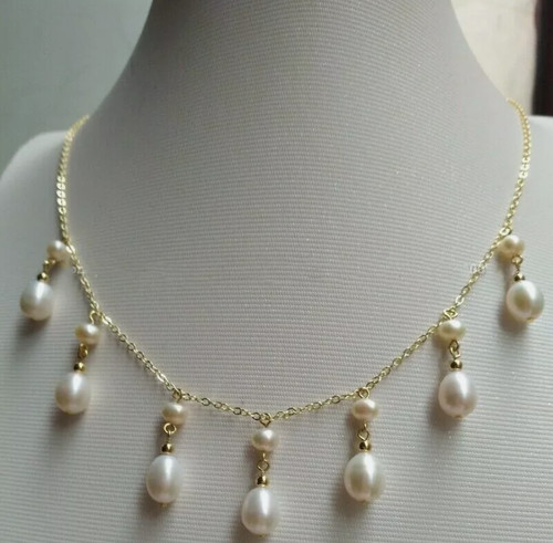 Collana donna perle bianche