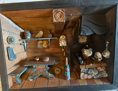 Diorama legno intagliato - diorama, in
