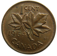 Moneta da un centesimo 1964