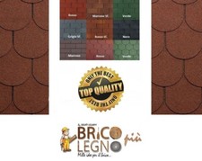 Tegola canadese tonda 5 falde vari colori tegole bituminose 3 mq