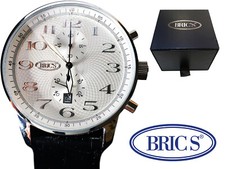 Orologio uomo analogico meccanico water resistant cinturino vera pelle BRIC'S