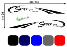 2 adesivi in vinile SX+DX per