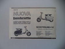 advertising Pubblicità 1962 LAMBRETTA 125/150 LI 3° serie