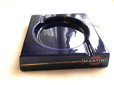 POSACENERE MARTINI CERAMICA BLU QUADRATO VINTAGE OTTIMO