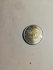 moneta 2 euro.Italia,anniversario 2002/2012 Mappamondo.Circolatata,benTenuta.