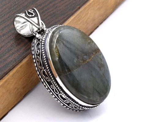 Ciondolo labradorite etnico - ciondolo,