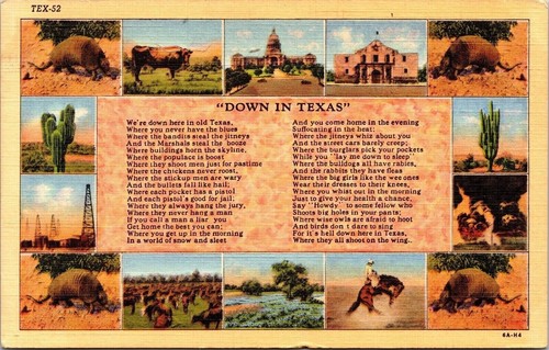 Cartolina down texas wob - cartolina,