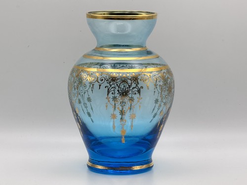 Vaso vetro blu - vaso,