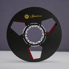 1X Studevox Pro Nero/Rosso 10,5" Fibra di Carbonio 1/4" Bobina Nastro per Registratori a Nastro