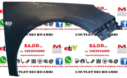 Parafango anteriore destro - anteriore,