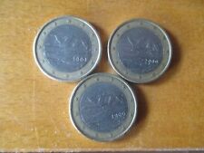 finlandia nr 3 monete euro 1,00 del 2000 usate ma in ottimo stato rare