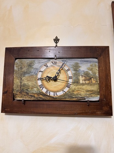 Orologio ceramica castelli - orologio,