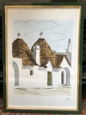 Litografia Trulli con cornice