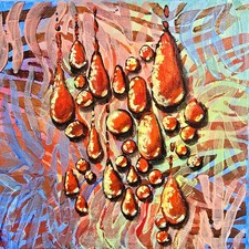 Perle rosse pittura acrilica