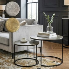 Set 2 tavolini metallo rotondi