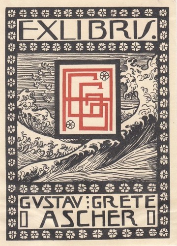 Exlibris bookplate ornamentale - bookplate,