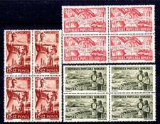 Romania 1948 Giornata del Lavoro Lavoratori Industria Agricoltura Trattore Agricoltura Bl4 MNH