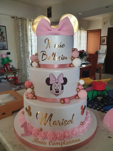 Torta finta compleanno - , minnie