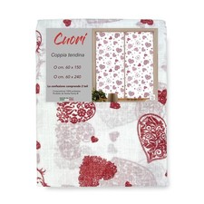 Coppia TENDINA a vetro Cuore