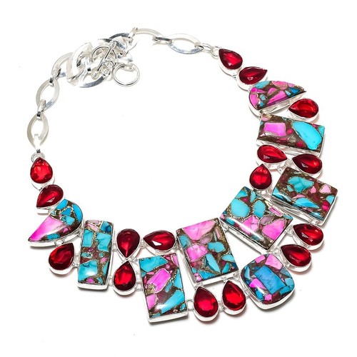 Collana con pietre - , preziose