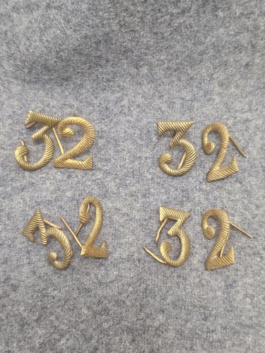 Chiffres laiton 32e képi - 32e, ri