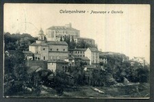 CALAMANDRANA (Asti) - PANORAMA E CASTELLO - VG. 1913