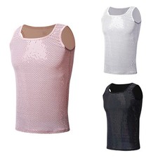 Sleeveless Muscle Top Breathable Sports Vest Casual Wear Lightweight Material