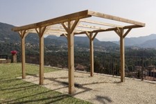 Carport in legno di pino impregnato senza copertura 512x304x233h