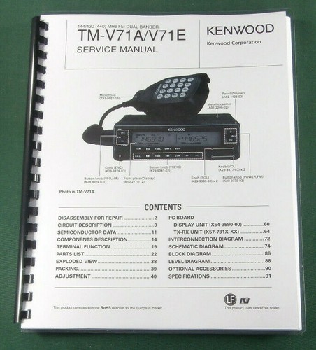 Kenwood v71a manuale di - manuale,