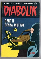 FUMETTO DIABOLIK INEDITO ANNO XXIII N°2 DELITTI SENZA MOTIVO 1984