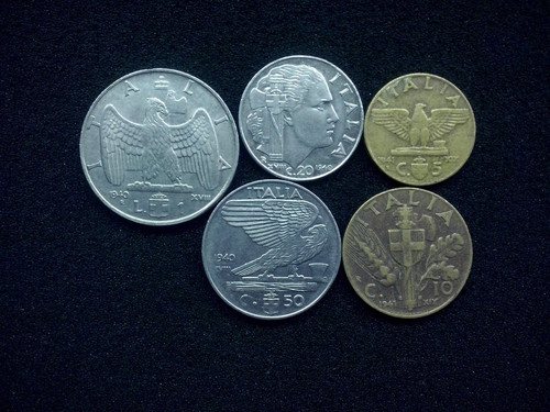 Regno italia set centesimi - set:,