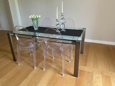 Tavolo in cristallo "Tonelli" allungabile