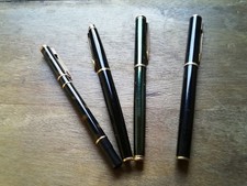 Lot de 4 anciens stylos roller ball Waterman penna sfera boligrafo caneta