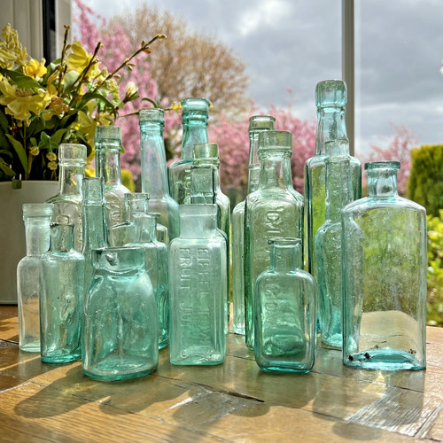 Clear green antique glass - clear,