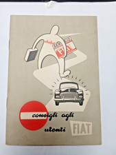 Libretto Fiat consigli agli utenti del 1954