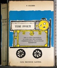 TEMI SVOLTI. CORSO MAGISTRALE E CONCORSI PER CATTEDRE. COLOMBO. CAPITOL.