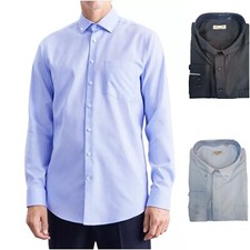 Camicia Uomo Manica Lunga 100 Cotone Taglie Forti 45 46 47 48 49 50 Blu Celeste