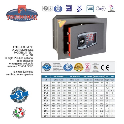 Cassaforte 48x42x36 - dt/7l,