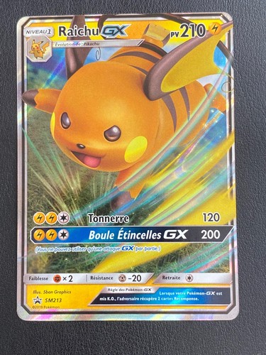 Carte pokemon raichu sm213 - carte, gx