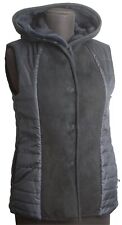 Gilet Donna Pelle Tessuto Giacca Imbottita Montone Nylon  Made in Italy Nuovo