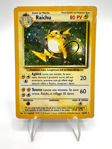 Carta pokemon raichu italiano - pokemon,