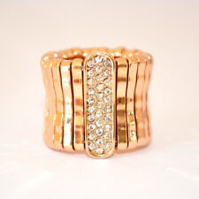 Anello oro dorato strass donna