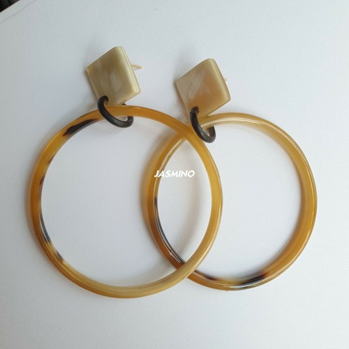 Orecchini corno bufalo - orecchini, di