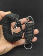 Bracciale King Cobra  Full black Military + Portachiavi  Con Moschettone  