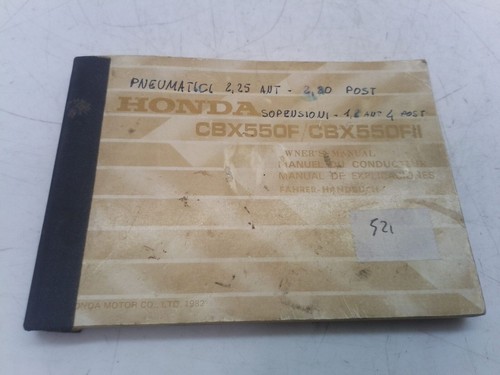 Honda cbx 550 libretto - cbx, f2